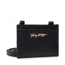 Accessoires Étui Cartes De Crédit Tommy Hilfiger - Essential Leather Cc Holder AW0AW10536 DW5 Bleu Marine