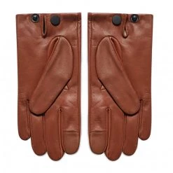 Accessoires Gants Femme Tommy Hilfiger - Casual Leather Gloves AM0AM07882 GB8 Marron -Tommy Hilfiger Soldes 8720115041355 0017