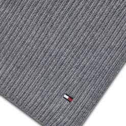 Accessoires Écharpe Tommy Hilfiger - Pima Cotton Scarf AM0AM06546 P03 Gris -Tommy Hilfiger Soldes 8720115045353 0151
