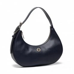 Sacs Sac à Main TOMMY HILFIGER - Honey Shoulder Bag AW0AW10448 BLU Bleu Marine -Tommy Hilfiger Soldes 8720115048781 01 kt