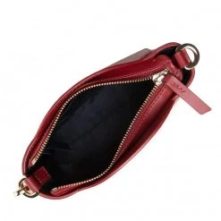 Sacs Sac à Main TOMMY HILFIGER - Luxe Leather Clutch Wide Strap AW0AW10488 XIT Bordeaux -Tommy Hilfiger Soldes 8720115056021 07 ph