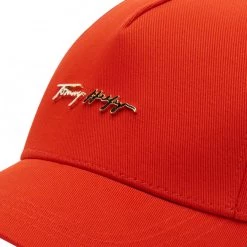 Accessoires Casquette Tommy Hilfiger - Signature Fresh Cap AW0AW10618 SG4 Rouge -Tommy Hilfiger Soldes 8720115056137 2