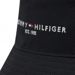 Accessoires Chapeau TOMMY HILFIGER - Established Bucket Hat AM0AM08271 BDS Noir -Tommy Hilfiger Soldes 8720116117806 0017