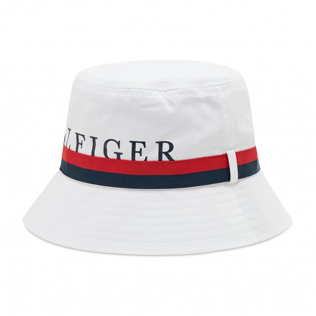 Accessoires Chapeau Tommy Hilfiger - Bucket AM0AM08285 YBR Blanc 3 Accessoires Chapeau Tommy Hilfiger - Bucket AM0AM08285 YBR Blanc