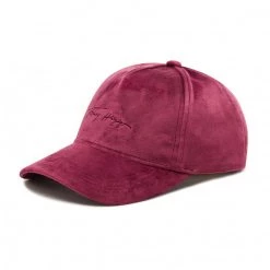 Accessoires Casquette Tommy Hilfiger - Lux Feminine Cap Velvet AW0AW10993 XIY Bordeaux
