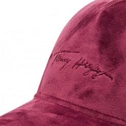 Accessoires Casquette Tommy Hilfiger - Lux Feminine Cap Velvet AW0AW10993 XIY Bordeaux -Tommy Hilfiger Soldes 8720116191462 0042 2