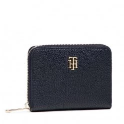 Accessoires Portefeuille Femme Grand Format Tommy Hilfiger - Th Element Med Za AW0AW11060 DW5 Bleu Marine