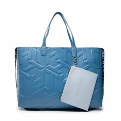 Sacs Sac à Main TOMMY HILFIGER - Iconic Tommy Tote Mono AW0AW11072 C2Q Bleu