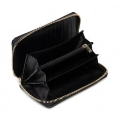 Accessoires Portefeuille Femme Grand Format Tommy Hilfiger - Iconic Tommy Med Za AW0AW10976 BDS Noir -Tommy Hilfiger Soldes 8720116195958 04 ki