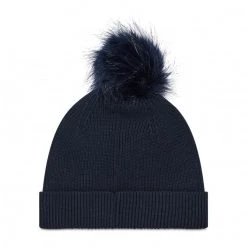 Accessoires Bonnet Tommy Hilfiger - Signature Feminine AW0AW10996 DW5 Bleu Marine -Tommy Hilfiger Soldes 8720116264500 0012