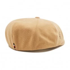 Accessoires Casquette Plate Tommy Hilfiger - Lux Feminne Newsboy Melton AW0AW10998 AEH Beige -Tommy Hilfiger Soldes 8720116264548 0068