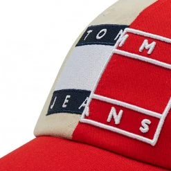 Accessoires Casquette TOMMY HILFIGER - Tjw Heritage Cap Splice AW0AW11769 0GZ Beige, Rouge -Tommy Hilfiger Soldes 8720116469189 0011