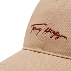 Accessoires Casquette Tommy Hilfiger - Iconic Signature Cap AW0AW11679 ABR Beige -Tommy Hilfiger Soldes 8720116486513 0239