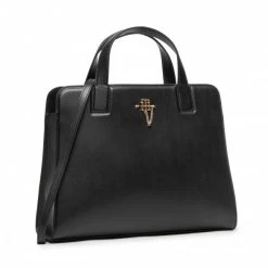 Sacs Sac à Main Tommy Hilfiger - Chain Satchel AW0AW11333 Bds Noir -Tommy Hilfiger Soldes 8720116544695 01 st