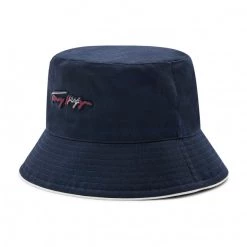Accessoires Chapeau Tommy Hilfiger - Bucket Iconic Signature AW0AW11671 DW5 Bleu Marine