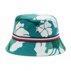 Accessoires Chapeau Tommy Hilfiger - Soft Flag Bucket AM0AM08620 0H7 Vert -Tommy Hilfiger Soldes 8720116552393 0009