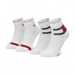 Accessoires Lot De 2 Paires De Chaussettes Hautes Enfant Tommy Hilfiger - 100002319 White 001 Blanc