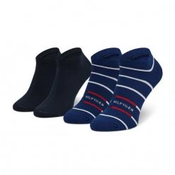 Accessoires Lot De 2 Paires De Chaussettes Basses Homme Tommy Hilfiger - 100002211 Blue Depths 003 Bleu Marine