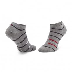 Accessoires Lot De 2 Paires De Chaussettes Basses Homme Tommy Hilfiger - 100002211 Mid Grey Melange 004 Gris -Tommy Hilfiger Soldes 8720245082389 05 ms rz