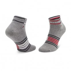 Accessoires Lot De 2 Paires De Chaussettes Hautes Homme Tommy Hilfiger - 100002212 Mid Grey Melange 004 Gris -Tommy Hilfiger Soldes 8720245082464 03 ms rz