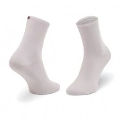 Accessoires Lot De 2 Paires De Chaussettes Hautes Femme Tommy Hilfiger - 100002817 Pink 003 Rose -Tommy Hilfiger Soldes 8720245086141 2pack different 2