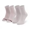 Accessoires Lot De 2 Paires De Chaussettes Hautes Femme Tommy Hilfiger - 100002817 Pink 003 Rose -Tommy Hilfiger Soldes 8720245086141 2pack different 4 1
