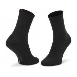 Accessoires Lot De 2 Paires De Chaussettes Hautes Femme Tommy Hilfiger - 100002817 Black 004 Noir -Tommy Hilfiger Soldes 8720245086165 2pack different 005