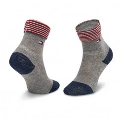 Accessoires Lot De 2 Paires De Chaussettes Hautes Enfant TOMMY HILFIGER - 701210508 Tommy Original 001 Bleu Marine, Gris -Tommy Hilfiger Soldes 8720245190251 2pack different 386