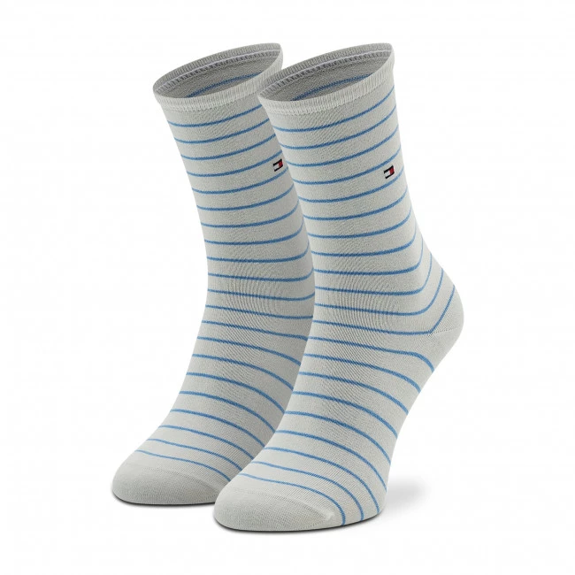 Accessoires Lot De 2 Paires De Chaussettes Hautes Femme TOMMY HILFIGER - 100001494 Blue 019 Beige, Bleu 6 Accessoires Lot De 2 Paires De Chaussettes Hautes Femme TOMMY HILFIGER - 100001494 Blue 019 Beige, Bleu – Image 4