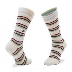 Accessoires Lot De 2 Paires De Chaussettes Hautes Enfant Tommy Hilfiger - 701218954 White 001 Blanc -Tommy Hilfiger Soldes 8720245299817 2pack different 0017