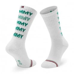 Accessoires Lot De 2 Paires De Chaussettes Hautes Enfant TOMMY HILFIGER - 701220264 Green Combo 003 Blanc, Vert -Tommy Hilfiger Soldes 8720245382939 2pack different 0053