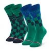 Accessoires Lot De 2 Paires De Chaussettes Hautes Enfant Tommy Hilfiger - 701220266 Green Blue Combo 003 Vert -Tommy Hilfiger Soldes 8720245383110 2pack different 0085.1