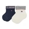 Accessoires Lot De 2 Paires De Chaussettes Hautes Enfant TOMMY HILFIGER - 701220274 Tommy Original 001 Blanc, Bleu Marine -Tommy Hilfiger Soldes 8720245383585 2pack different 0151.1