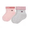 Accessoires Lot De 2 Paires De Chaussettes Hautes Enfant TOMMY HILFIGER - 701220274 Pink Combo 002 Rose, Gris