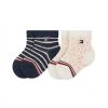 Accessoires Lot De 2 Paires De Chaussettes Hautes Enfant TOMMY HILFIGER - 701220275 Tommy Original 001 Blanc, Bleu Marine -Tommy Hilfiger Soldes 8720245383677 2pack different 0133.1