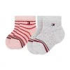 Accessoires Lot De 2 Paires De Chaussettes Hautes Enfant Tommy Hilfiger - 701220275 Pink Combo 002 Rose, Gris -Tommy Hilfiger Soldes 8720245383707 2pack different 0137.1