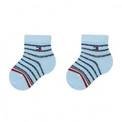 Accessoires Lot De 2 Paires De Chaussettes Hautes Enfant Tommy Hilfiger - 701220275 Blue Combo 003 Bleu, Gris -Tommy Hilfiger Soldes 8720245383738 2pack different 0148