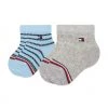 Accessoires Lot De 2 Paires De Chaussettes Hautes Enfant Tommy Hilfiger - 701220275 Blue Combo 003 Bleu, Gris -Tommy Hilfiger Soldes 8720245383738 2pack different 0149.1