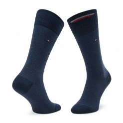Accessoires Lot De 2 Paires De Chaussettes Hautes Homme TOMMY HILFIGER - 701220247 Vintage Indigo 003 Bleu Marine -Tommy Hilfiger Soldes 8720245385305 2pack different 0226