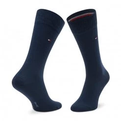 Accessoires Lot De 2 Paires De Chaussettes Hautes Homme TOMMY HILFIGER - 701220247 Vintage Indigo 003 Bleu Marine -Tommy Hilfiger Soldes 8720245385305 2pack different 0229
