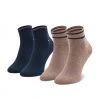Accessoires Lot De 2 Paires De Chaussettes Hautes Homme Tommy Hilfiger - 701220249 Khaki 001 Marron, Bleu Marine -Tommy Hilfiger Soldes 8720245385381 2pack different 0192.1
