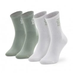Accessoires Chaussettes Hautes Femme Tommy Hilfiger - 701220250 Green 003 Blanc, Vert