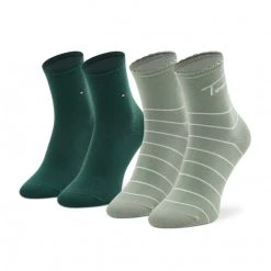 Accessoires Chaussettes Hautes Femme Tommy Hilfiger - 701220252 Green 003 Vert