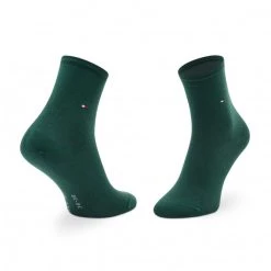 Accessoires Chaussettes Hautes Femme Tommy Hilfiger - 701220252 Green 003 Vert -Tommy Hilfiger Soldes 8720245385664 2pack different 0005