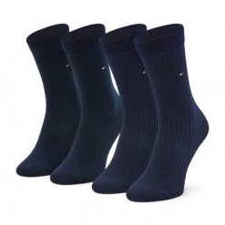 Accessoires Chaussettes Hautes Femme TOMMY HILFIGER - 701220253 Navy 001 Bleu Marine