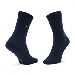 Accessoires Chaussettes Hautes Femme TOMMY HILFIGER - 701220253 Navy 001 Bleu Marine -Tommy Hilfiger Soldes 8720245385701 2pack different 0227