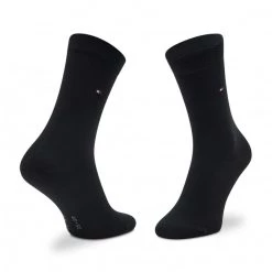 Accessoires Lot De 2 Paires De Chaussettes Hautes Femme Tommy Hilfiger - 701220253 Black 002 Noir -Tommy Hilfiger Soldes 8720245385725 2pack different 0020