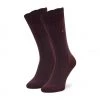 Accessoires Chaussettes Hautes Femme TOMMY HILFIGER - 701220261 Burgundy 004 Bordeaux -Tommy Hilfiger Soldes 8720245386081 0028