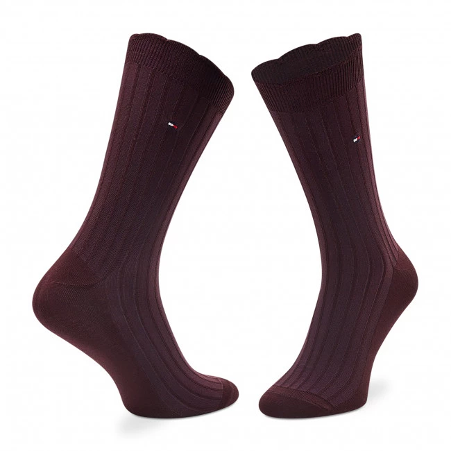 Accessoires Chaussettes Hautes Femme TOMMY HILFIGER - 701220261 Burgundy 004 Bordeaux 4 Accessoires Chaussettes Hautes Femme TOMMY HILFIGER - 701220261 Burgundy 004 Bordeaux – Image 2