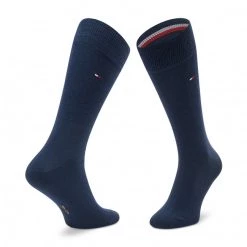 Accessoires Lot De 2 Paires De Chaussettes Hautes Homme Tommy Hilfiger - 701220517 Khaki/Navy 001 Marron, Bleu Marine -Tommy Hilfiger Soldes 8720245386159 2pack different 0104